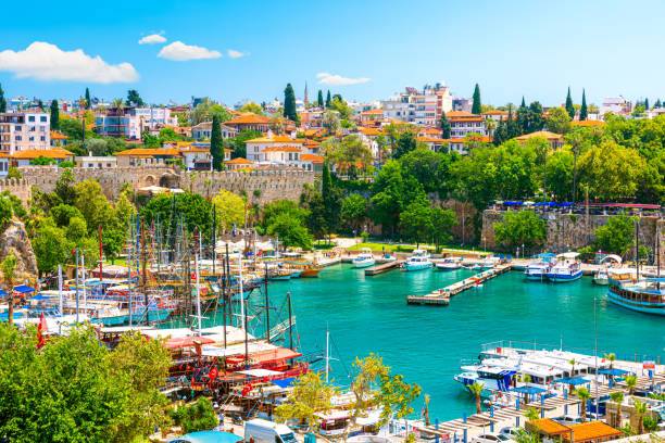 Harbor in Antalya old town or Kaleici in Turkey. High quality photo